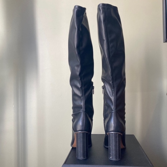 LIKE NEW | Franco Sarto Black Heeled Boots - Picture 2 of 16